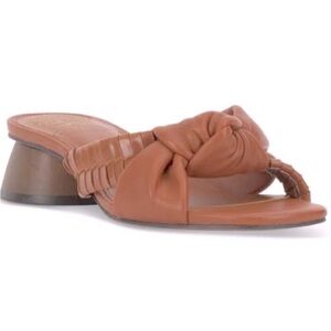 Vince Camuto Barn Brown Leana -Leather Knotted Slip On